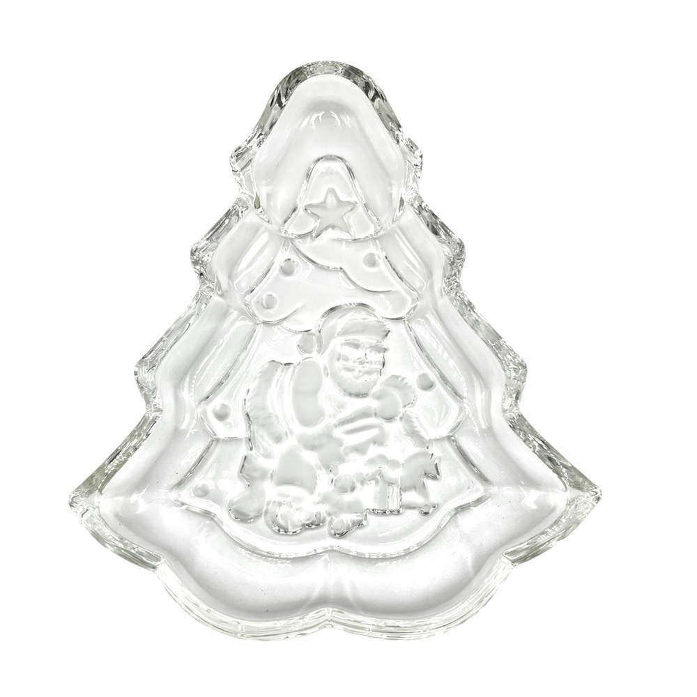 Gorham Santa Tree Crystal Treat Dish